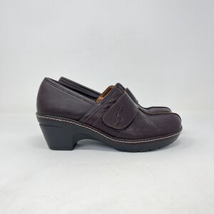 Euro Soft by Soft Brown Leather Heel Casual Dress Shoes Women's Size 7.5 M
